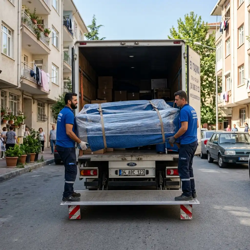 Balçova Evden Eve Nakliyat - Eşya yükleme çalışması